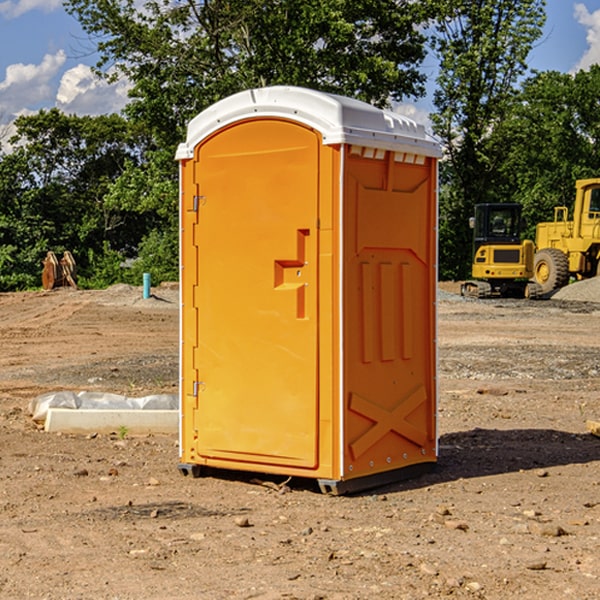 how often are the portable restrooms cleaned and serviced during a rental period in San Pedro TX